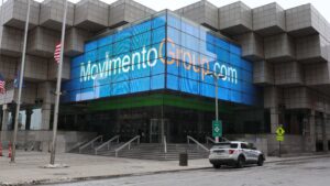 Movimento displayed on digital billboard at Detroit Auto Show Automobili-D days