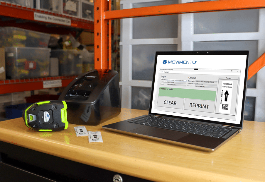 Movimento automated reflash custom labeling station